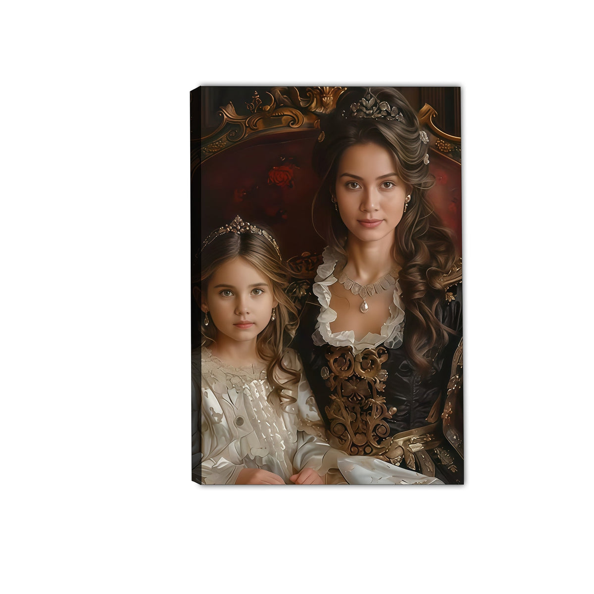 Custom Mother Daughter Portrait - Royal Renaissance Canvas Art